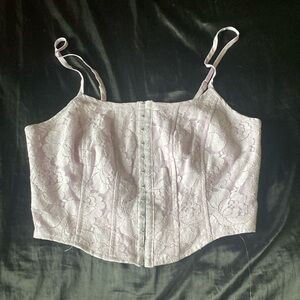 cropped corset top with adjustable straps